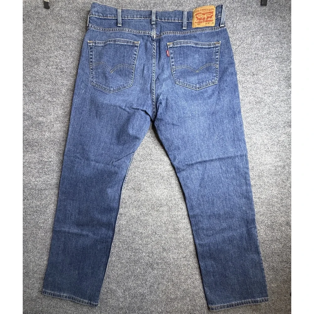 Levi's 559 Men's Blue Demin Jeans Relaxed Fit Straight‎ Leg Size 38 X 34